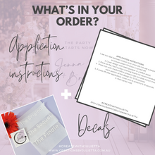 Load image into Gallery viewer, Custom Wedding or Event Sign Decal for Linen Welcome Sign