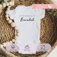 Load image into Gallery viewer, Little Bundle of Baraka Baby Bodysuit – Islamic Newborn Gift, Eid Baby Outfit