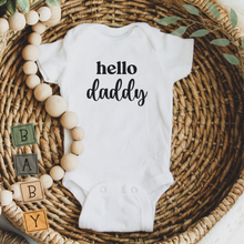 Load image into Gallery viewer, Hello Daddy Baby Bodysuit – Pregnancy Announcement Outfit