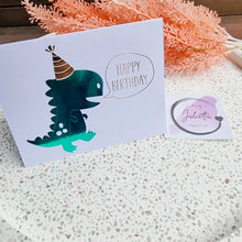 Load image into Gallery viewer, Dinosaur Birthday Card