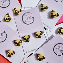 Load image into Gallery viewer, Percy Pug Clay Stud Earrings