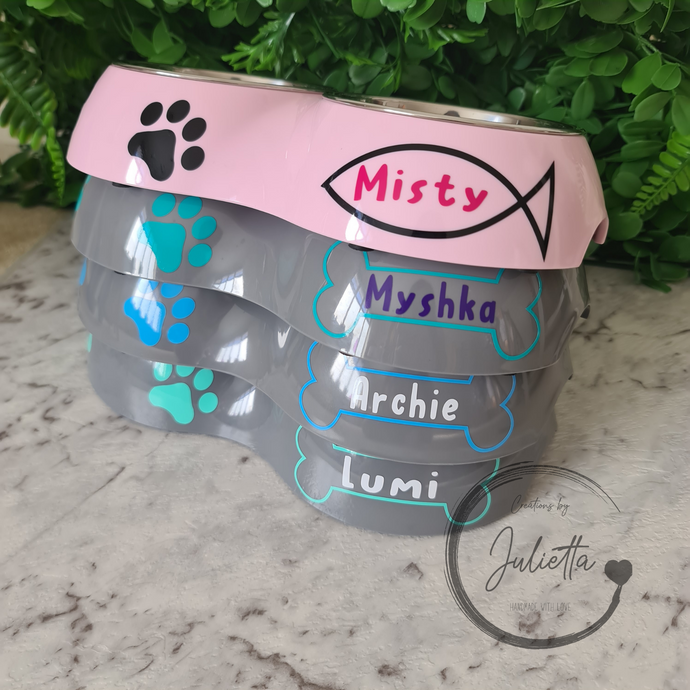 Customized Dog Bowls | Personalized Pet Bowl | Creations by Julietta