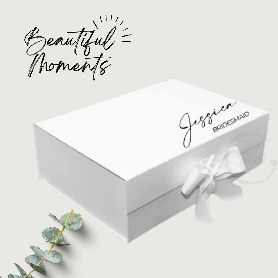 Personalised Bridesmaid Proposal Ribbon Gift Box