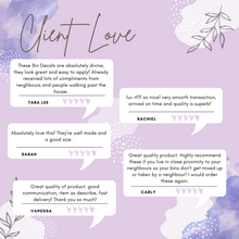 Load image into Gallery viewer, Custom Wheelie Bin Stickers