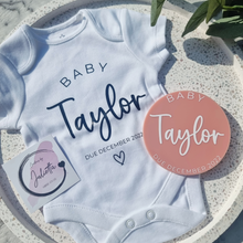 Load image into Gallery viewer, Pregnancy Announcement Baby Bodysuit