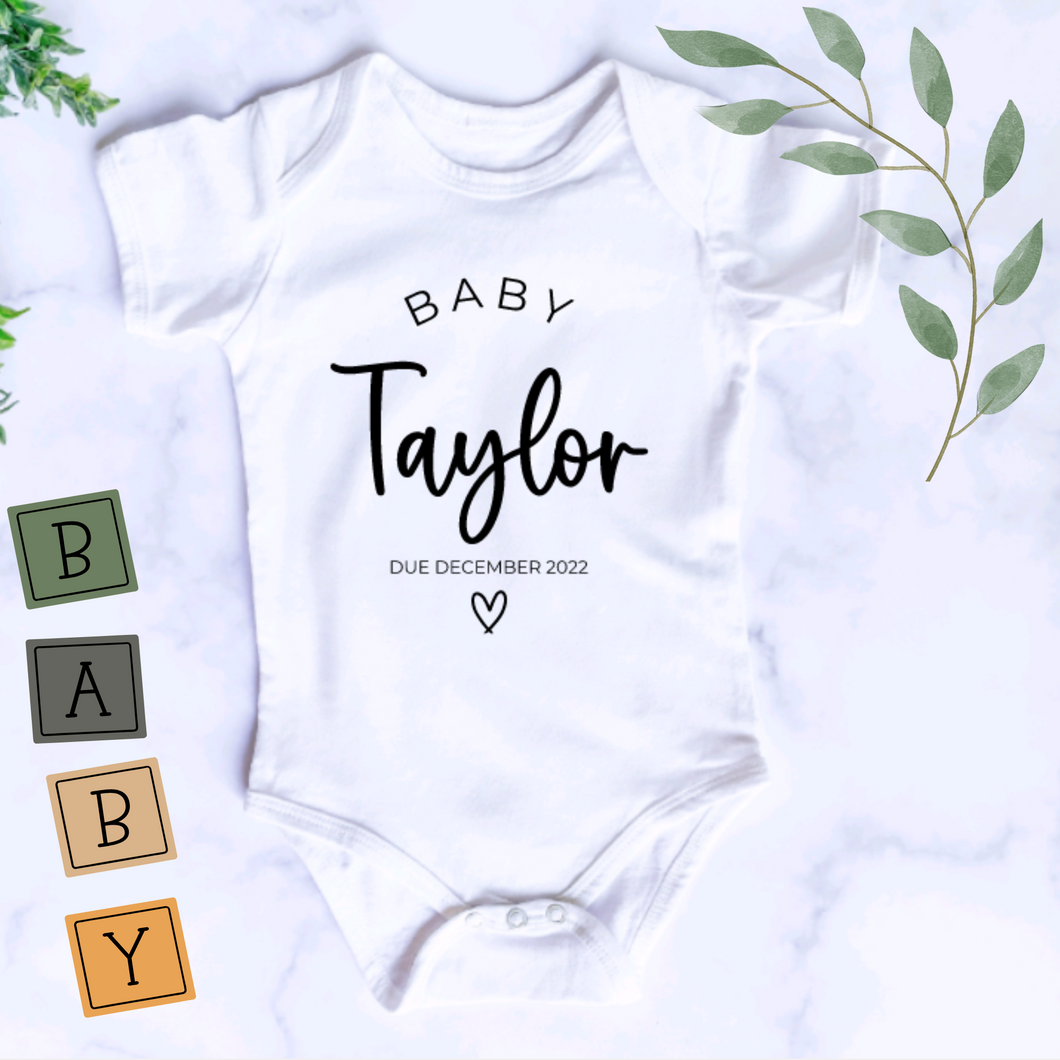 Pregnancy Announcement Baby Bodysuit