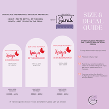 Load image into Gallery viewer, Personalised Our Little Butterfly Is Turning One Vinyl Decal – Custom 1st Birthday Sign
