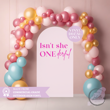 Load image into Gallery viewer, First Birthday Sign Decal - Isn&#39;t She or He Onederful
