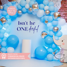 Load image into Gallery viewer, First Birthday Sign Decal - Isn&#39;t She or He Onederful
