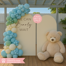 Load image into Gallery viewer, We Can Bearly Wait Baby Shower Vinyl Decal - Teddy Bear Theme Sticker
