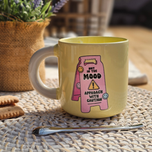 Load image into Gallery viewer, Pastel Coffee 'Aura' Mug 320ml - Mood Caution, Lemon
