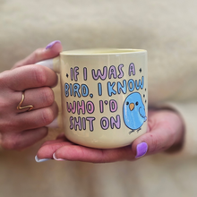 Load image into Gallery viewer, Pastel Coffee 'Aura' Mug 320ml - If I Was A Bird, Lemon
