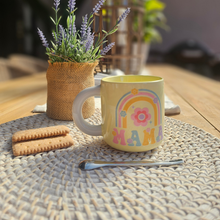 Load image into Gallery viewer, Pastel Coffee 'Aura' Mug 320ml - Mama Rainbow, Lemon

