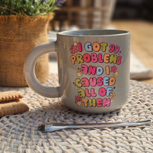 Load image into Gallery viewer, Pastel Coffee 'Aura' Mug 320ml - 99 Problems, Grey
