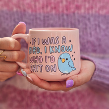 Load image into Gallery viewer, Pastel Coffee 'Cloud' Mug 440ml - If I Was A Bird, Pink
