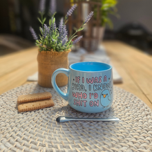 Load image into Gallery viewer, Pastel Coffee 'Cloud' Mug 440ml - If I Was A Bird, Baby Blue
