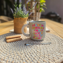 Load image into Gallery viewer, Pastel Coffee 'Aura' Mug 320ml - 99 Problems, Grey
