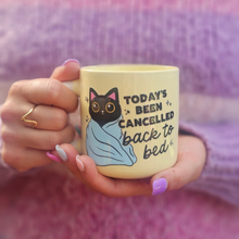 Load image into Gallery viewer, Pastel Coffee 'Aura' Mug 320ml - Cat, Today's Been Cancelled Lemon
