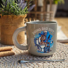 Load image into Gallery viewer, Pastel Coffee 'Aura' Mug 320ml - Doing Dad Shit, Grey &amp; White
