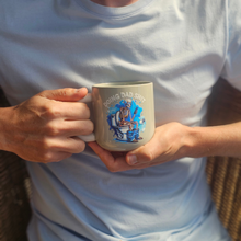 Load image into Gallery viewer, Pastel Coffee 'Aura' Mug 320ml - Doing Dad Shit, Grey &amp; White
