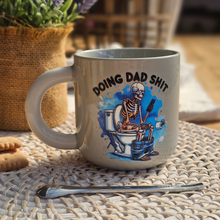 Load image into Gallery viewer, Pastel Coffee 'Aura' Mug 320ml - Doing Dad Shit, Grey &amp; Black
