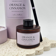 Load image into Gallery viewer, Orange &amp; Cinnamon Reed Diffuser 100ml – Luxury Home Fragrance
