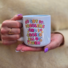 Load image into Gallery viewer, Pastel Coffee 'Aura' Mug 320ml - 99 Problems, Baby Blue
