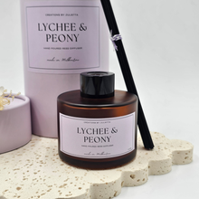 Load image into Gallery viewer, Lychee &amp; Peony Reed Diffuser 100ml – Luxury Home Fragrance
