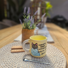 Load image into Gallery viewer, Pastel Coffee 'Aura' Mug 320ml - Cat, Today's Been Cancelled Lemon
