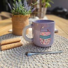Load image into Gallery viewer, Pastel Coffee 'Aura' Mug 320ml - Anti Depressants Dogs, Lilac
