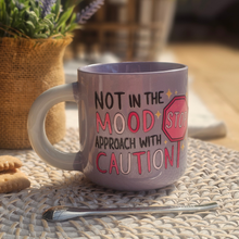 Load image into Gallery viewer, Pastel Coffee 'Aura' Mug 320ml - Not In The Mood, Lilac
