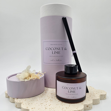 Load image into Gallery viewer, Coconut &amp; Lime Reed Diffuser 100ml – Luxury Home Fragrance
