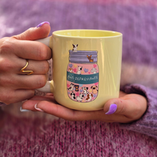 Load image into Gallery viewer, Pastel Coffee 'Aura' Mug 320ml - Anti Depressants Dogs, Lemon
