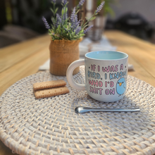 Load image into Gallery viewer, Pastel Coffee 'Aura' Mug 320ml - If I Was A Bird, Baby Blue
