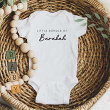 Load image into Gallery viewer, Little Bundle of Baraka Baby Bodysuit – Islamic Newborn Gift, Eid Baby Outfit
