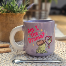 Load image into Gallery viewer, Pastel Coffee 'Aura' Mug 320ml - Am I The Drama?, Lilac
