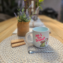 Load image into Gallery viewer, Pastel Coffee 'Aura' Mug 320ml  - Am I The Drama?, Baby Blue

