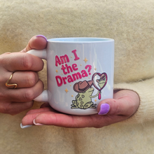 Load image into Gallery viewer, Pastel Coffee 'Aura' Mug 320ml  - Am I The Drama?, Baby Blue
