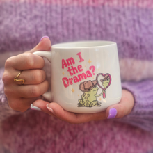 Load image into Gallery viewer, Pastel Coffee 'Cloud' Mug 440ml - Am I The Drama?, White
