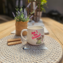 Load image into Gallery viewer, Pastel Coffee 'Cloud' Mug 440ml - Am I The Drama?, White
