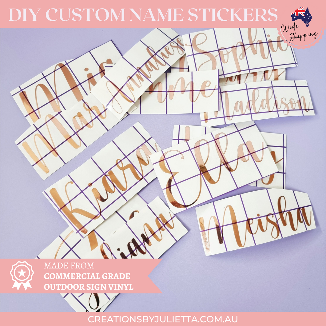 Personalised Name Vinyl Stickers